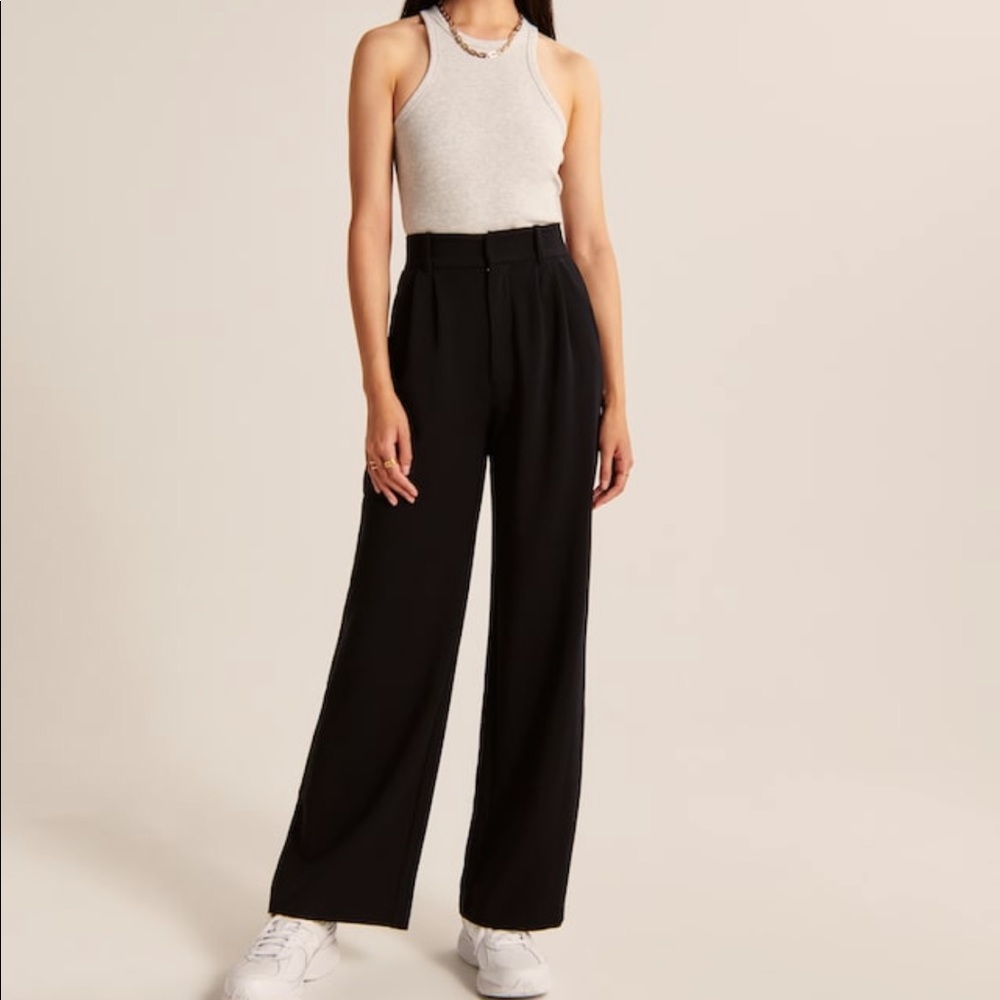 NEW Abercrombie Tailored Wide Leg Pants in XXS SHORT